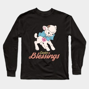 Easter Blessings - Cute Easter lamb Long Sleeve T-Shirt